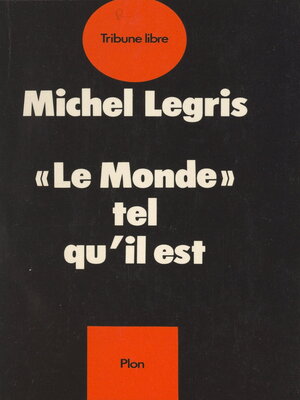cover image of Le monde tel qu'il est